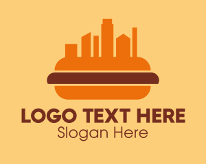 Hot Dog Bun - Hot Dog Building City logo design
