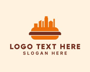 Hot Dog Building City  logo design