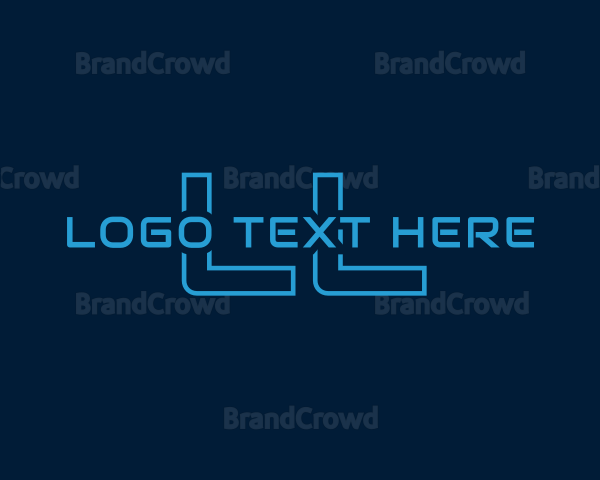 Neon Cyber Tech Logo