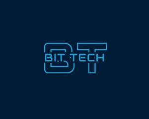 Neon Cyber Tech logo design