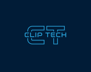 Neon Cyber Tech logo design