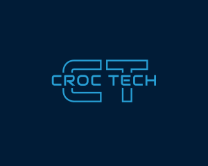 Neon Cyber Tech logo design