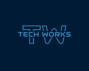 Neon Cyber Tech logo design