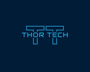 Neon Cyber Tech logo design