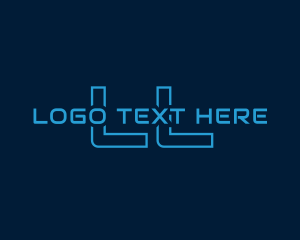 It - Neon Cyber Tech logo design