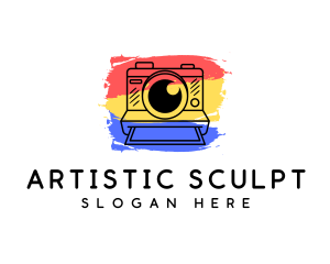 Artistic Polaroid Camera logo design