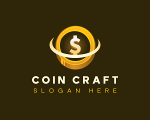 Digital Dollar Coin  logo design