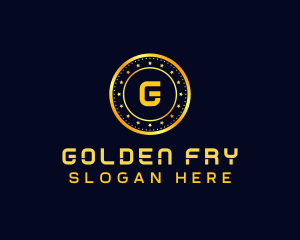 Golden Coin Currency logo design