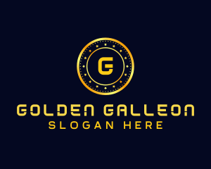 Golden Coin Currency logo design