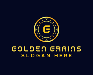 Golden Coin Currency logo design