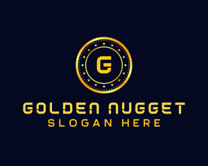 Golden Coin Currency logo design