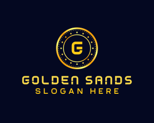 Golden Coin Currency logo design