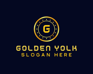 Golden Coin Currency logo design