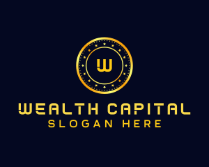 Golden Coin Currency logo design