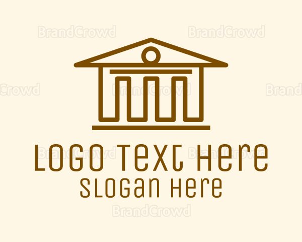 Brown Pantheon Building Logo