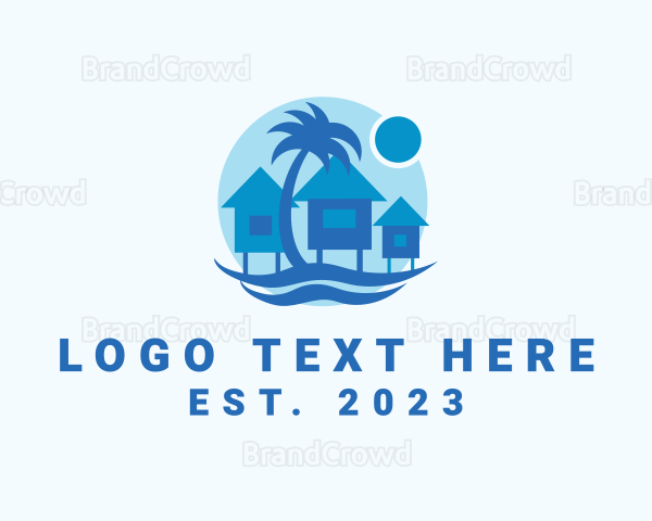 Beach Vacation House Logo