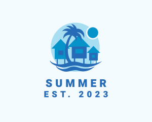 Beach Vacation House logo design