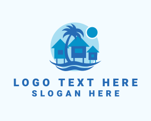 Beach Vacation House Logo