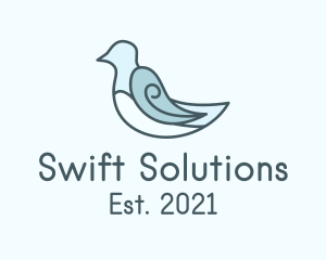 Aviary Dove Bird logo design
