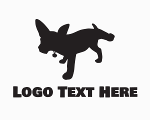 Ear - Black Dog Silhouette logo design