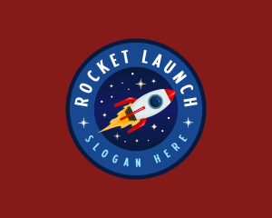 Rocket Spaceship Aerospace logo design