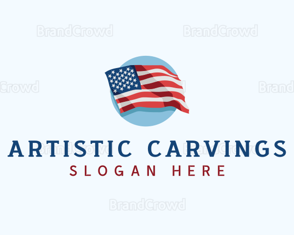 American Flag Veteran Logo