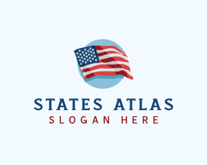 American Flag Veteran logo design