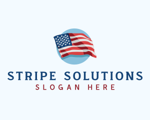 American Flag Veteran logo design