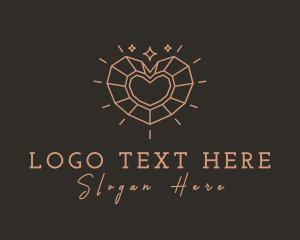 Shiny - Precious Heart Gem logo design