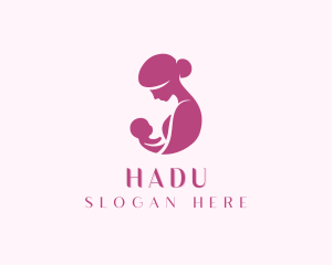 Breastfeeding - Infant Mother Pediatrician logo design