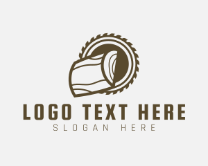 Wood - Lumber Saw Tool logo design