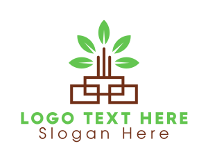 Tea - Green Leaf Tower logo design