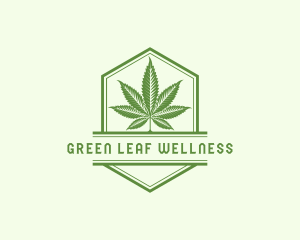 Weed Cannabis Leaf logo design