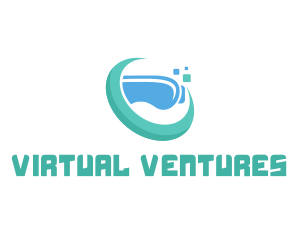 Pixel VR Headset logo design