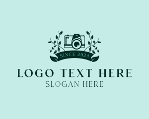 Leaves - Vlog Camera Photography logo design