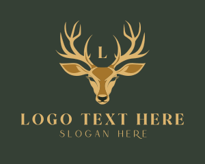 Hunt - Buck Deer Hunting logo design