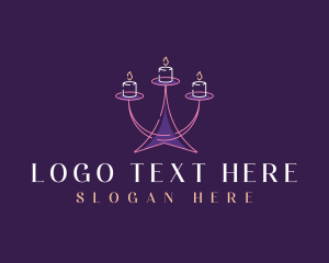 Religious - Candle Decor Lighting logo design