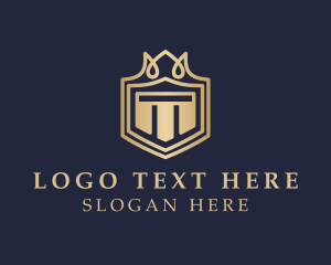 Investor - Crown Shield Letter M logo design
