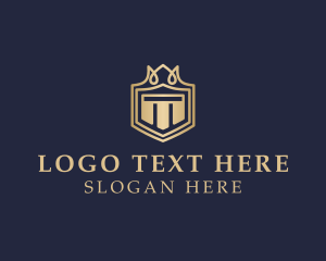 Luxury - Crown Shield Letter M logo design