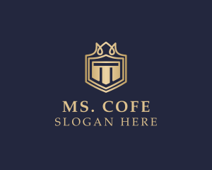 Crown Shield Letter M logo design