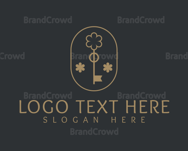 Luxury Floral Key Logo