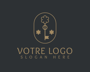 Luxury Floral Key Logo