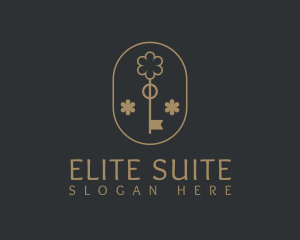 Suite - Luxury Floral Key logo design