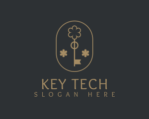 Luxury Floral Key logo design