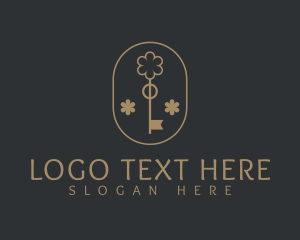 Luxury Floral Key Logo