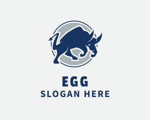 Bison - Angry Bull Emblem logo design