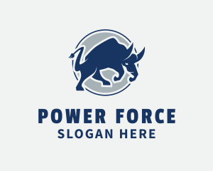 Aggressive - Angry Bull Emblem logo design