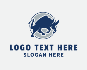 Furious - Angry Bull Emblem logo design