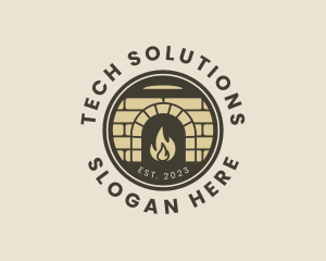 Flaming - Fire Oven Cooking logo design