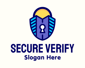 Realty Building Security Lock logo design